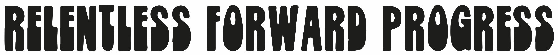 Relentless Forward Progress - linear black and white logo